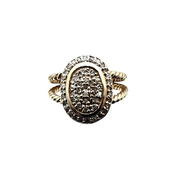Vintage 14K Yellow Gold Diamond Ring 5 Grams Size 7 - Picture 3 of 6